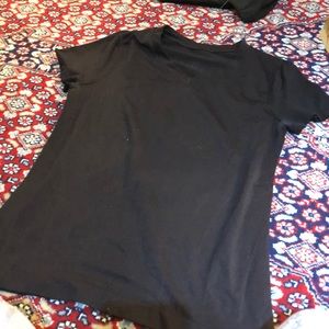 Champion black tee shirt gym workout athlete